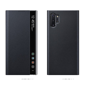 Bao da Clear View Cover samsung Galaxy Note 10 Plus - Màu Đen