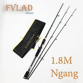 Cần câu lure carbon 2 ngọn FVLAD Dùng cho máy đứng và máy ngang FVLAD CM17