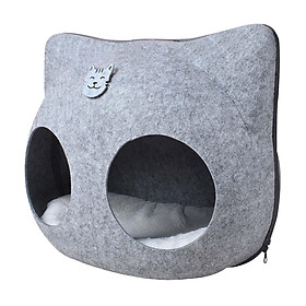 Bed Large, Enclosed Cat Bed Felt Cat Bed Cave Cat Nest Pet Bed Cat Bed Tent Comfortable Sleeping Bed for Home Kittens or Small Dogs