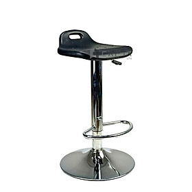 Mua Ghế quầy bar điều chỉnh độ cao lưng tựa thấp nệm PU đúc chân mạ màu inox HCM CB2154-P