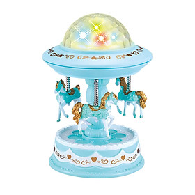 Music Box Projector Night Light Carousel Style for Decoration Desktop Office