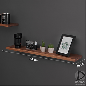 Mua Kệ treo tường không chân - DEERNOR - 80cm - Gỗ thông nguyên khối - Đủ phụ kiện
