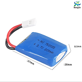 Mua Pin 3.7v 200mah Pin sạc đồ chơi điều khiển có mạch bảo vệ xả 25c