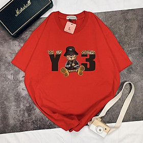 Áo Thun Tay Ngắn UNISEX GẤU Y3 - Hình chụp thật