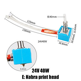 Đầu in từ xa E3D V5/V6 J-head hotend 12V/24V 40W cho ANYCUBIC I3 Mega / Chiron / Vyper /mega zero / Kobra, Bộ phận máy in 3D Kích thước: 1 chiếc