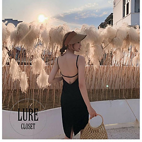 Đầm nữ ôm hở lưng đi biển quyến rũ| đầm ulzzang nữ