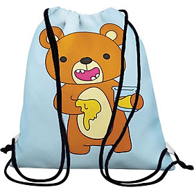Túi Rút Unisex In Hình Gấu Ăn Mật Ong - BDCT471