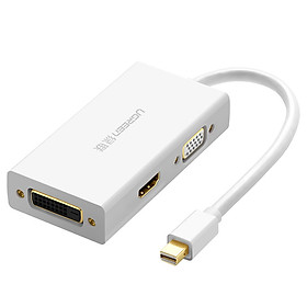 Cáp chuyển đổi 3 trong 1 Mini displayport sang HDMI/VGA/DVI-D (24+1) hỗ trợ 4k*2k UGREEN MD112 20417 - Hàng chính hãng