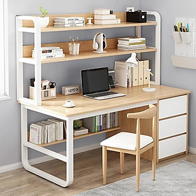 Mua bàn làm việc gỗ phủ melamin  chân sắt sơn tĩnh điện cao cấp