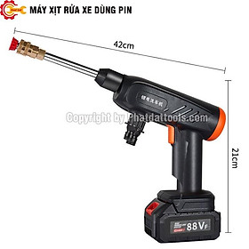 Máy Xịt Rửa Xe Dùng Pin 