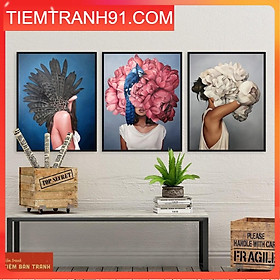 Mua Tranh treo tường - Bộ 3 bức canvas tổng hợp 40   tranh canvas giá rẻ