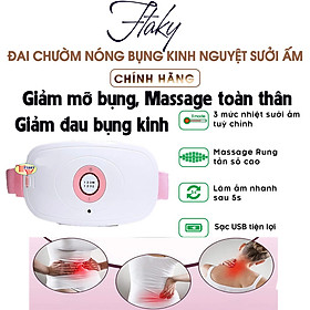 Máy Chườm Giảm Đau Bụng Nguyệt San Nam Tặng Nữ S249, Đai massage tan mỡ bụng - Máy sưởi ấm bụng làm ấm tử cung - Đai lưng massage bụng