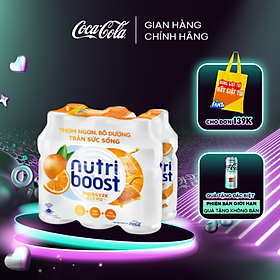 Lốc 6 Chai Sữa Nutriboost Thế Hệ Mới Hương Cam 297ml/Chai Sale 4.4 Coca-Cola Official Store