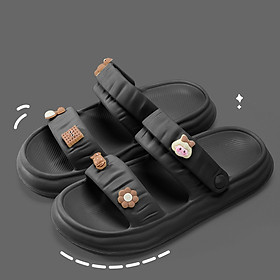 Dép nữ kiểu dáng dễ thương - dép nữ hot trend DNU9020 - Đen -  -39