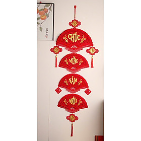 Dây Liễn Treo Tết Hình Quạt Đỏ – Bộ Chữ Vạn Sự Như Ý / Chúc Mừng Năm Mới – Trang Trí Tết 2026, Decor Nhà Cửa, Cửa Ra Vào - HÀNG CHÍNH HÃNG MINIIN