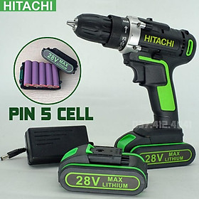 Mua MÁY KHOAN BẮT VÍT HITACHI - MÁY KHOAN DÙNG PIN HITACHI 28V - TẶNG MŨI KHOAN + MŨI BẮT VÍT