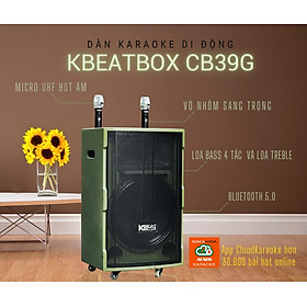 Dàn Karaoke di động ACNOS CB39G - Loa kéo bass 4 tấc - Công suất lên đến 450W - Đầy đủ kết nối bluetooth, AV, USB - Kết nối với các thiết bị thông minh khác dễ dàng qua dễ dàng qua CloudKaraoke - Kèm 2 micro không dây UHF - Hàng chính hãng