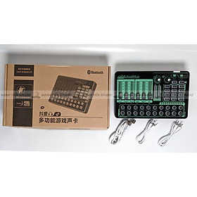 Mua Soundcard H9 Bluetooth 2021 - Phiên bản mới chuyên thu âm  livestream chuyên nghiệp - Soundcard MKAI H9 (K9) - Hàng nhập khẩu