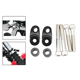 39MM-49MM Front Turn Signal Relocation Bracket Clamp Kit for Harley Dyna FXR Sportster use the bolts to secure turn signal on factory holes
