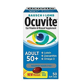 Bausch & Lomb Ocuvite Adult 50+ Eye Vitamin & Mineral Softgels 50 ea ( Pack of 2 )