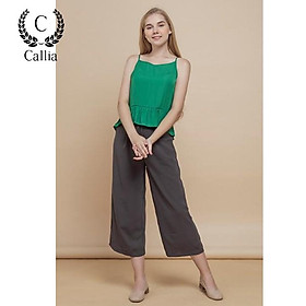 Áo hai dây nữ Callia String Green cổ V (Xanh lá)