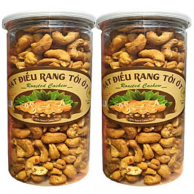 1KG - COMBO 2 HŨ HẠT ĐIỀU RANG TỎI ỚT TLP
