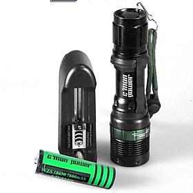 Mua Bộ đèn pin siêu sáng C mon Power IPX6 LED +1 pin sạc+1 cục sạc