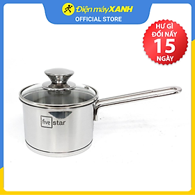 Mua Quánh inox 3 đáy nắp kính 12 cm Fivestar Q12-3DG - Hàng chính hãng