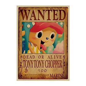 Mua Poster Truy Nã One Piece Kích Thước 51*36 cm - Tờ Truy Nã Nhân Vật Hoạt Hình One Piece Dán Tường Siêu Đẹp