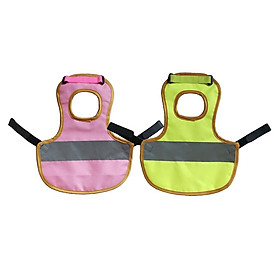 2Pcs Pet Reflective Vest Poultry Saddle For Chicken Hen Goose Yellow+Pink