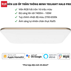 Hình ảnh ĐÈN LED ỐP TRẦN THÔNG MINH XIAOMI YEELIGHT HALO 2020, YLXD49YL, 930X630 MM, 100W, RGB 16 TRIỆU MÀU, HỖ TRỢ APPLE HOMEKIT