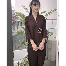 Đồ Lam Đi Chùa# Tim 2Nút # Đồ Bộ Nữ # Quần Áo Nữ