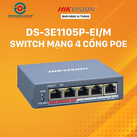 Mua SWITCH POE 4 CỔNG HIKVISION DS-3E1105P-EI/M - Hàng chính hãng