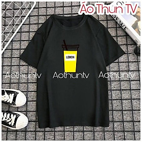 Áo thun ly nước chanh chất cotton 45 phom rộng nhé giá rẻ