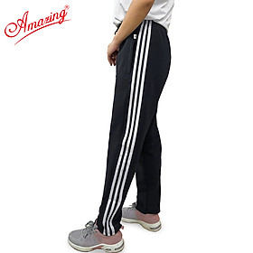 Quần thun thể dục co giãn 4 chiều 3 sọc Amazing cho bé gái và bé trai, dày, nặng tay, form body