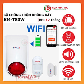 Bộ chống trộm không dây kết nối wifi Komax KM-T80W