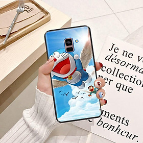 Ốp lưng điện thoại Samsung Galaxy A8 Plus 2018 viền silicon dẻo TPU  hình Doremon Phiêu Lưu