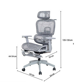 Mua CR4337-2M Ghế văn phòng Công thái học màu xám Nội thất Capta