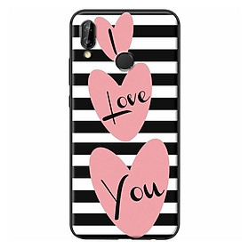 Ốp Lưng Dành Cho Điện Thoại Huawei Nova 3E - I Love U Trắng Đen
