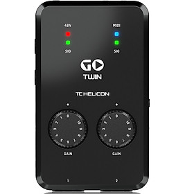 TC-Helicon GO TWIN 2-Channel Audio/MIDI Interface for Mobile Devices-Hàng Chính Hãng