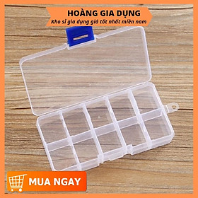 Mua Hộp Đựng Trang Sức 10 Ngăn Mini Trong Suốt Có Thể tháo Ráp Các Ngăn H026