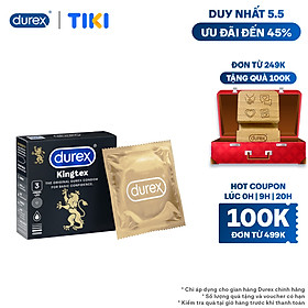 Bao cao su Durex Kingtex 3 bao