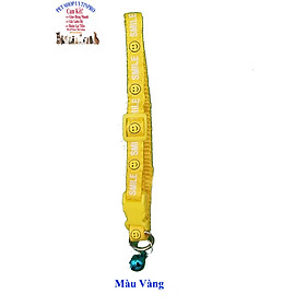 Vòng cổ kèm chuông cho Chó Mèo dưới 5kg Bản rông 1cm In SMILE Chất liệu dù