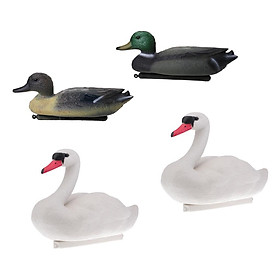 4 Pieces Floating Duck Drake Decoy Swan Goose Hunting Bait Ornament Garden Decor