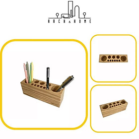 HỘP ĐỰNG BÚT ĐỂ BÀN ARCH & HOME GỖ THÔNG MỸ NHẬP KHẨU HỘP CẮM BÚT VĂN PHÒNG ĐA NĂNG CAO CẤP – PEN HOLDER