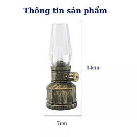 Đèn Thờ cổ điển - dùng pin thiết kế cổ điển trang trí dùng làm đèn thờ - giao mầu ngẫu nhiên - đồng