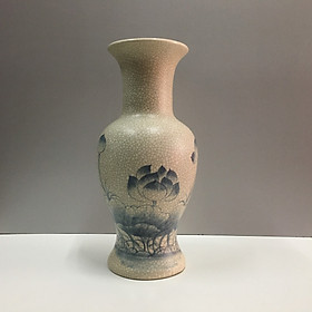 Mua Lọ hoa vẽ sen men rạng ( gốm bát tràng cao cấp)