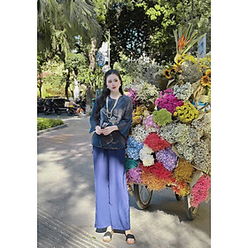 Bộ Đồ Lam In Họa Tiết 5D