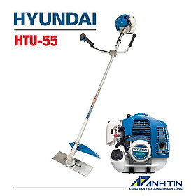 Máy cắt cỏ cầm tay HYUNDAI HTU-55 | Máy cắt cỏ chạy xăng công suất 1.87HP | Dung tích xy lanh 51.7cc