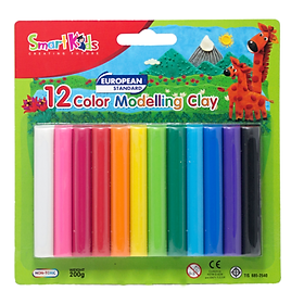 Sáp Nặn Học Tập 12 Màu Thường SMARTKIDS SK-BL12R